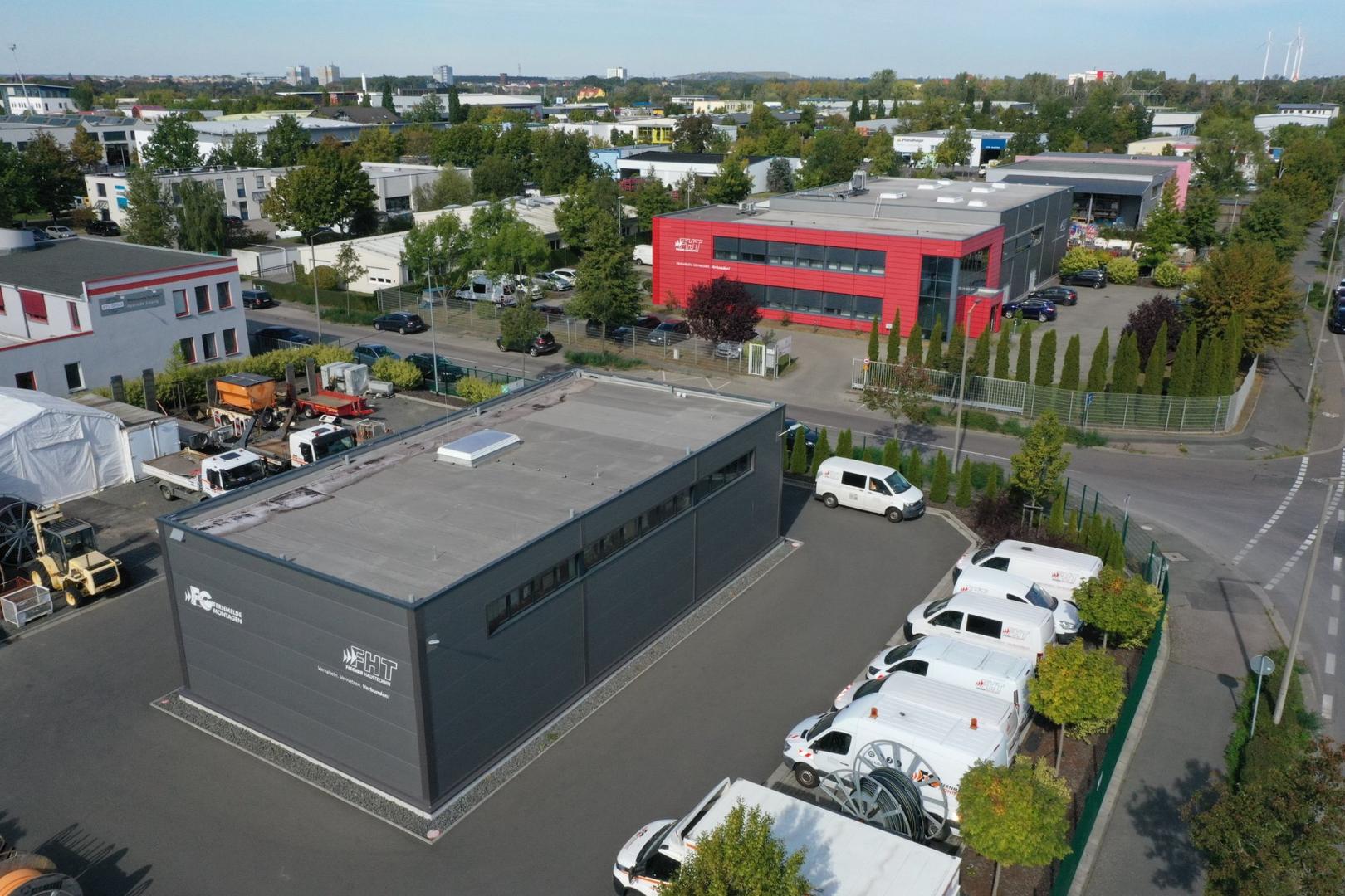 FHT Firmengebäude Leipzig – Luftaufnahme Brahestraße 15